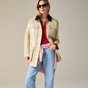 J.Crew Collection Barn Jacket™ in laminated linen - Size Small